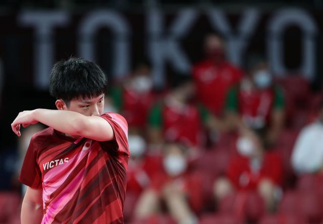 瑞典乒乓球队鏖战比利时乒乓球队，水谷隼制霸全场